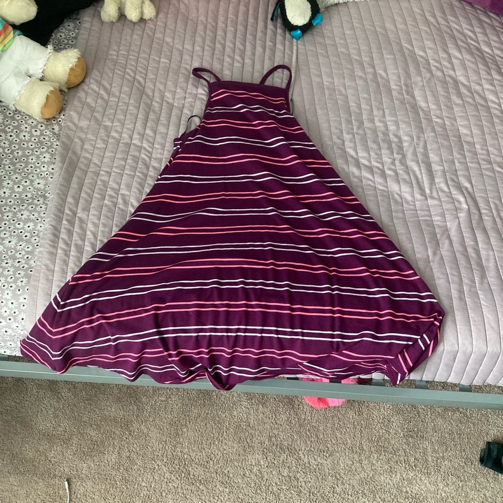 Purple striped dress